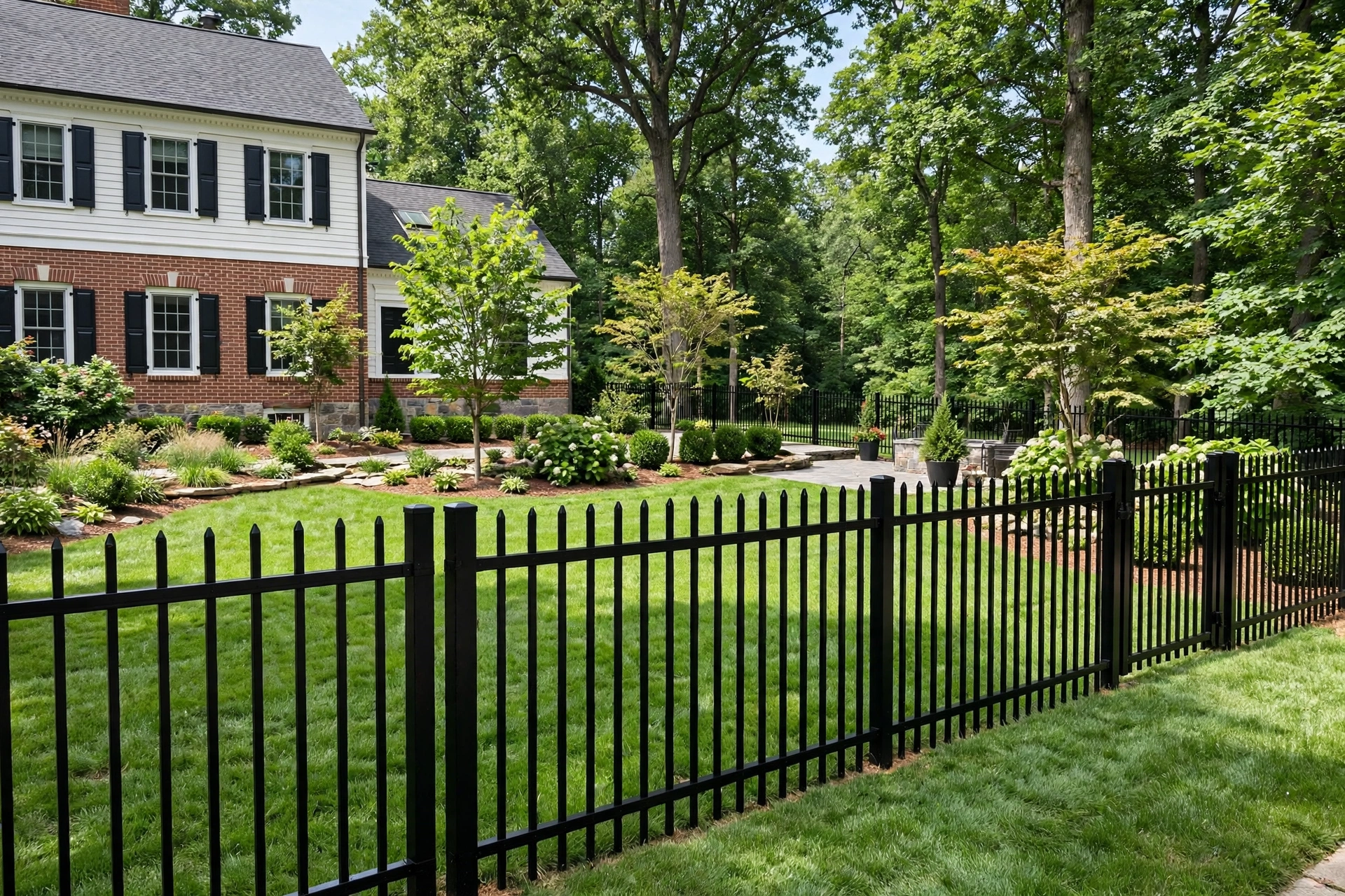After photo, Aluminum Fence Installation in Fairwood, by Bowie Fence Company
