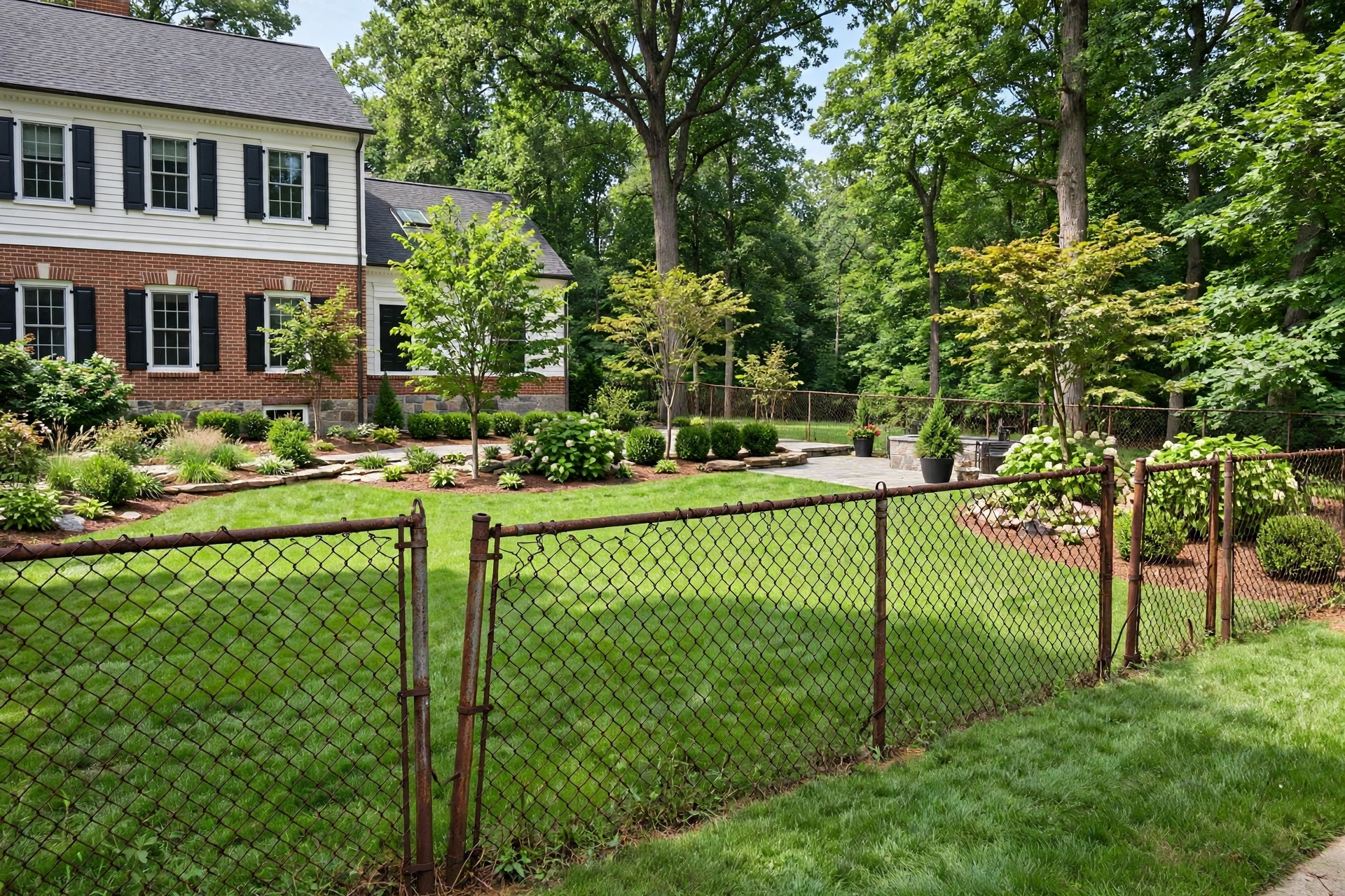 Before photo, Aluminum Fence Installation in Fairwood, by Bowie Fence Company