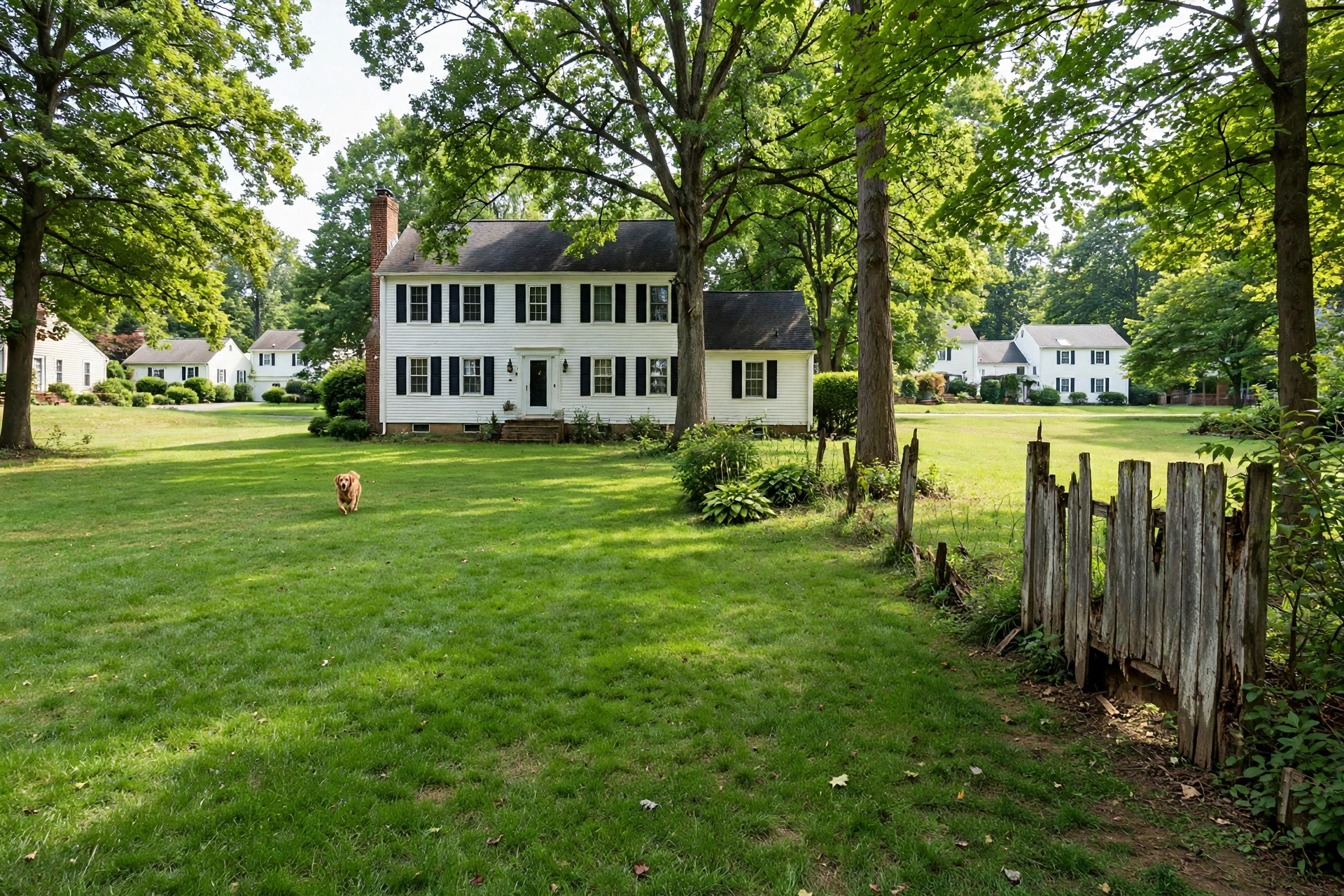 Before photo,  Dog and Pet Fencing in Yorktown, by Bowie Fence Company