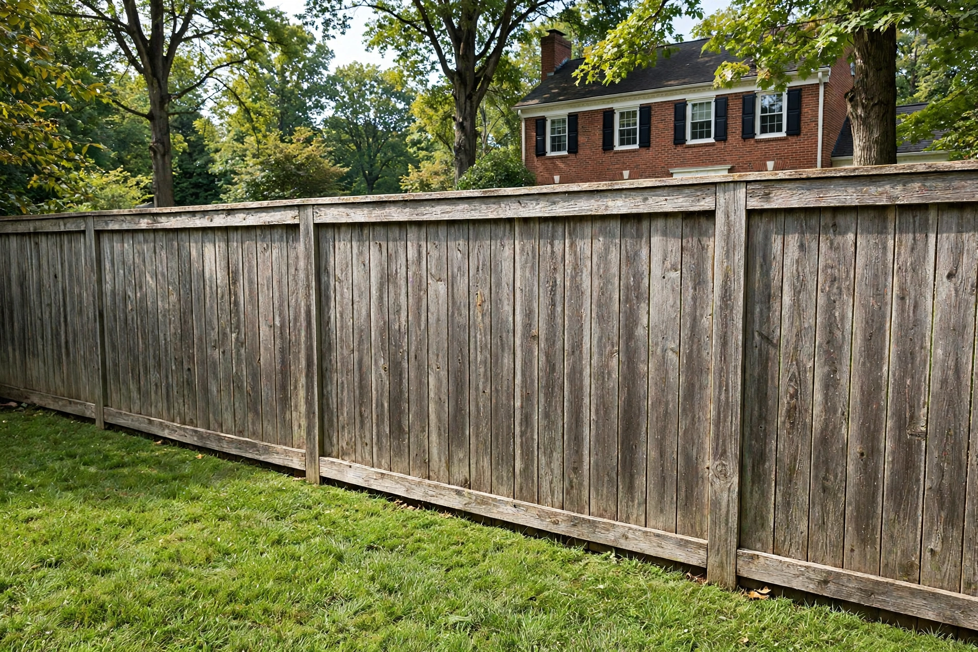 Before photo,  Fence Staining and Sealing in Kenhill, by Bowie Fence Company