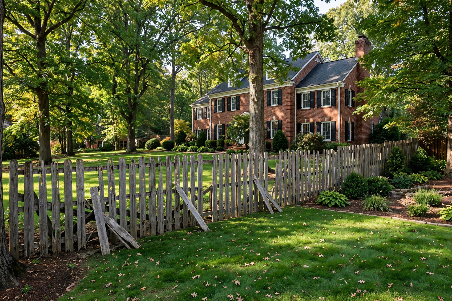 Before photo,  Shadowbox Fence Installation in Tulip Grove, by Bowie Fence Company