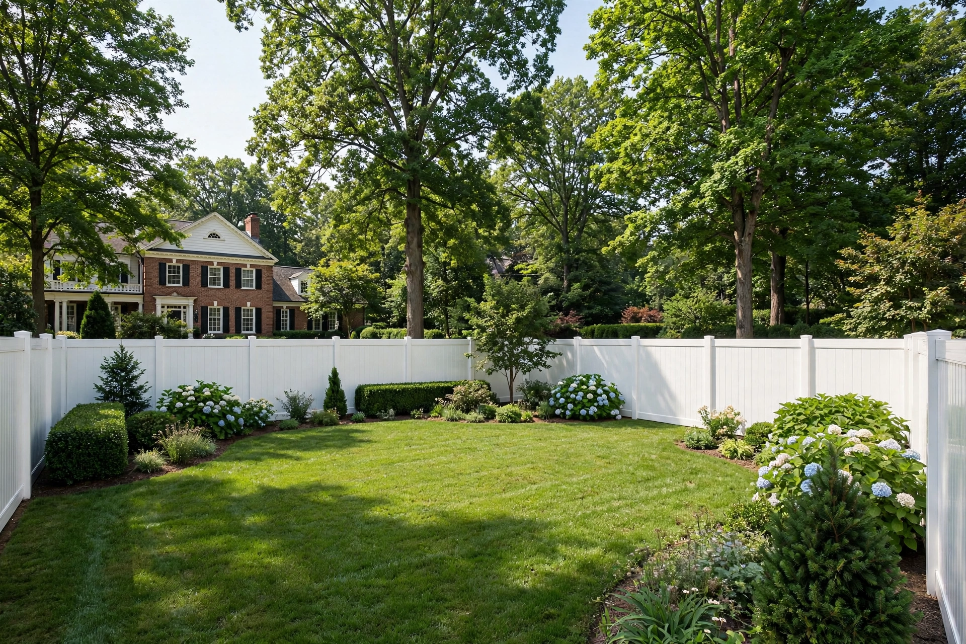 After photo, Vinyl Privacy Fence Installation in Woodmore, by Bowie Fence Company